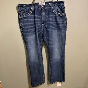 Ariat Mens M4 Low Rise Relaxed Boot Cut Jeans Size 42x30 Blue Coltrane Durango